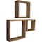 Ekena Millwork Square, Open Back, Vintage Farmhouse Shadow Box Shelves, Barnwood Decor Collection, PK3 DECR15SBSQOBBR - alternate 3